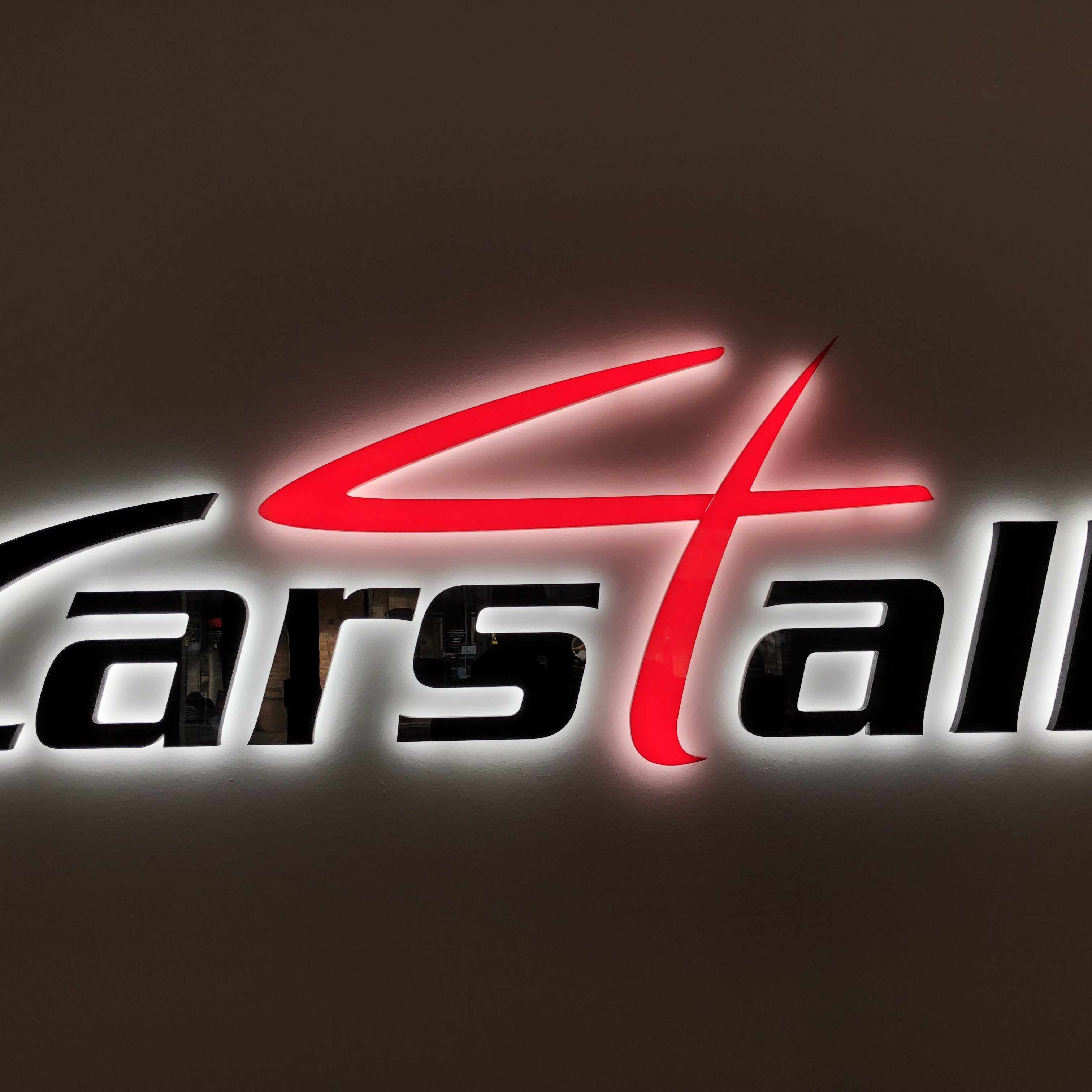 Cars4all Backlight verlichte letters