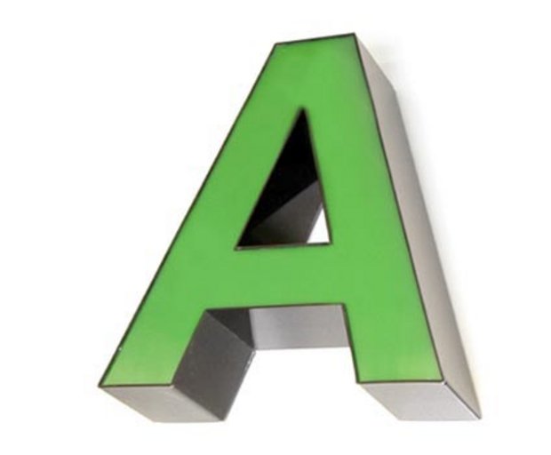 Verlichte letters A